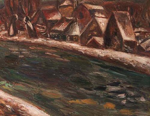 Leo Gestel A village along a river